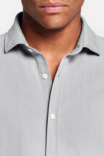 Louis * Chemises en Jean light grey men's denim shirt | MR MARVIS