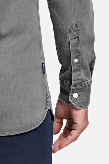 Miles * Chemises en Jean mid grey men's denim shirt | MR MARVIS