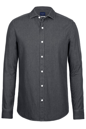 James * Chemises en Jean dark grey men's denim shirt | MR MARVIS