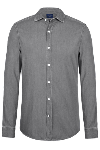 Miles * Chemises en Jean mid grey men's denim shirt | MR MARVIS