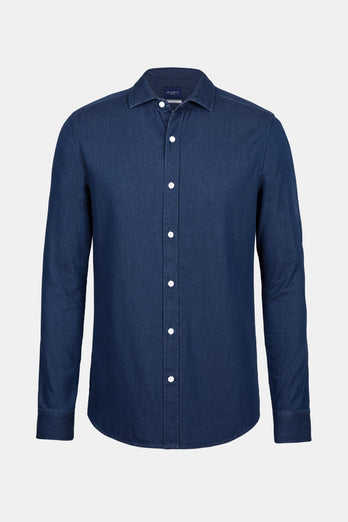 Davis * Chemises en Jean dark blue men's denim shirt | MR MARVIS