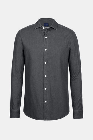 James * Chemises en Jean dark grey men's denim shirt | MR MARVIS