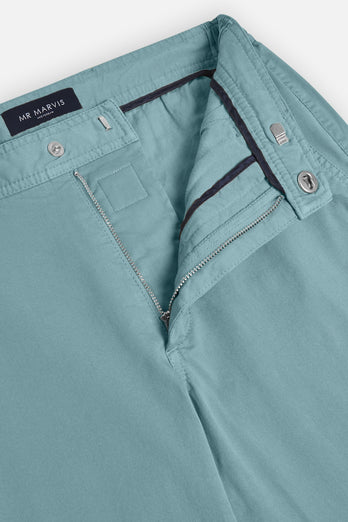 Astons * Chinos blue green stretch cotton men's trousers | MR MARVIS