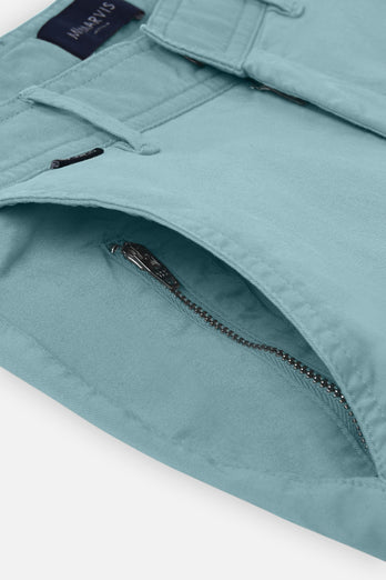 Astons * Chinos blue green stretch cotton men's trousers | MR MARVIS