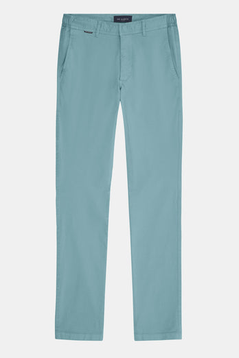 Astons * Chinos blue green stretch cotton men's trousers | MR MARVIS