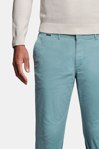 Astons * Chinos blue green stretch cotton men's trousers | MR MARVIS