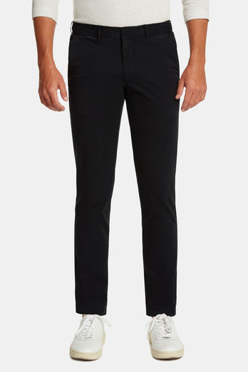 Blackjacks * Chinos black stretch cotton men's trousers | MR MARVIS