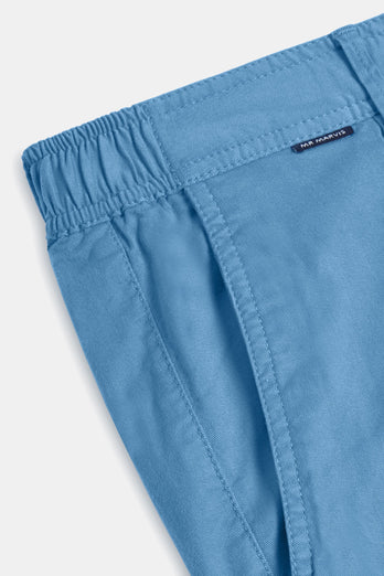 Boulevards * Chinos mid blue stretch cotton men's trousers | MR MARVIS