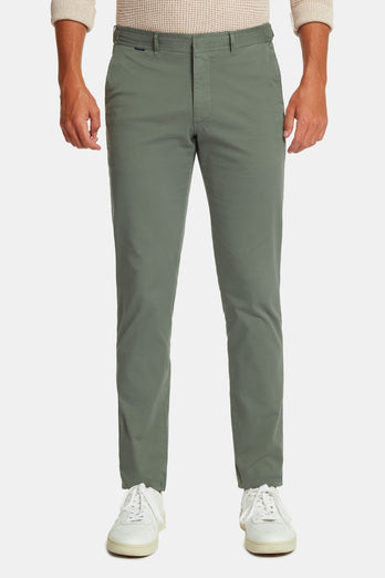 Defenders * Chinos green stretch cotton men's trousers | MR MARVIS