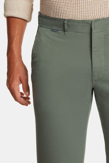 Defenders * Chinos green stretch cotton men's trousers | MR MARVIS