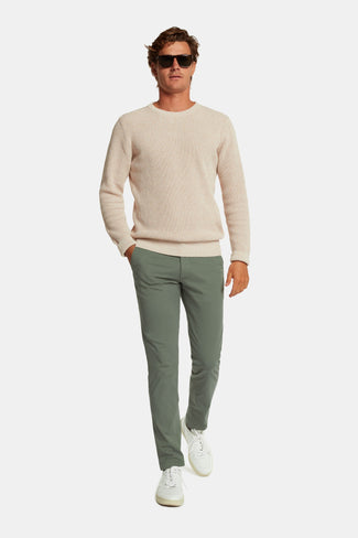 Defenders * Chinos green stretch cotton men's trousers | MR MARVIS
