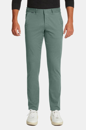Felsons * Chinos mid green stretch cotton men's trousers | MR MARVIS