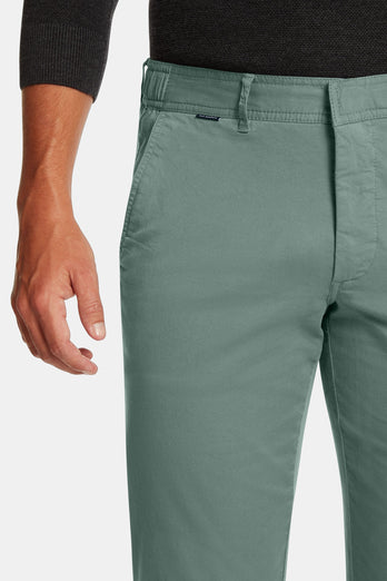 Felsons * Chinos mid green stretch cotton men's trousers | MR MARVIS