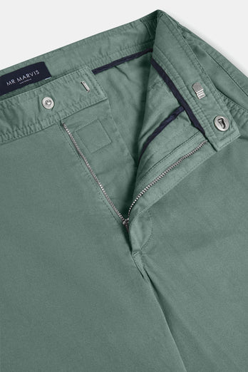 Felsons * Chinos mid green stretch cotton men's trousers | MR MARVIS
