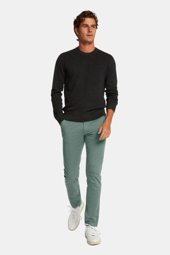 Felsons * Chinos mid green stretch cotton men's trousers | MR MARVIS