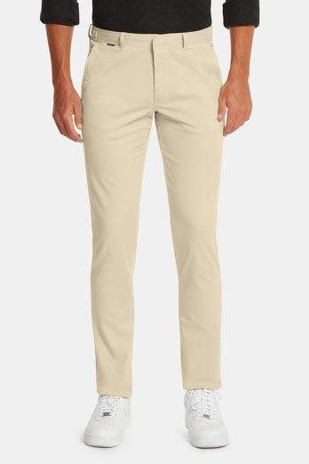 Gazettes * Chinos beige stretch cotton men's trousers | MR MARVIS