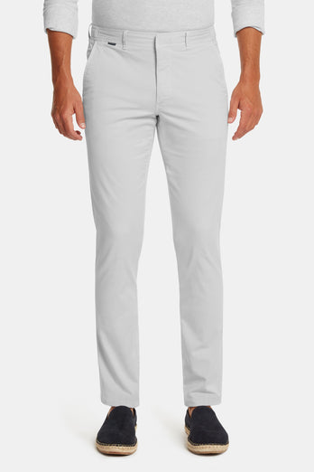 Gullwings * Chinos light grey stretch cotton men's trousers | MR MARVIS