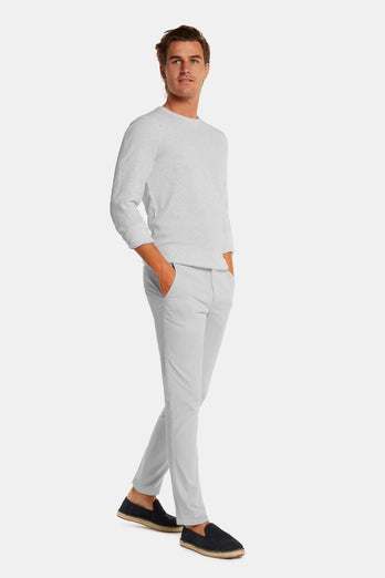Gullwings * Chinos light grey stretch cotton men's trousers | MR MARVIS