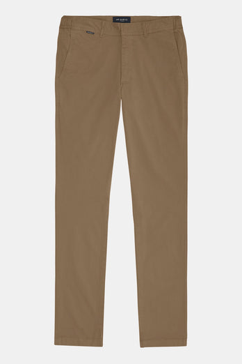Jones * Chinos brown stretch cotton men's trousers | MR MARVIS