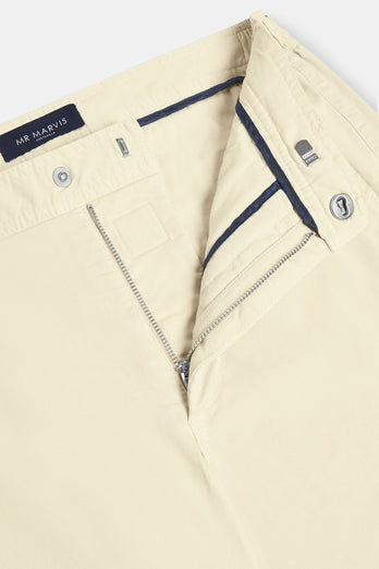 Limoncellos * Chinos light yellow stretch cotton men's trousers | MR MARVIS