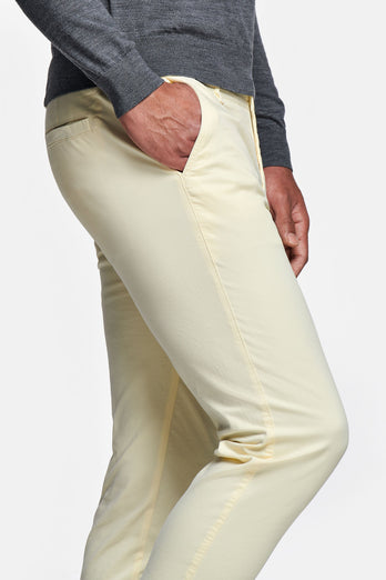 Limoncellos * Chinos light yellow stretch cotton men's trousers | MR MARVIS