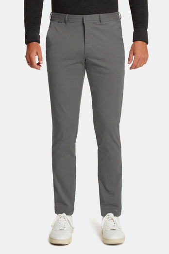 Newmans * Chinos mid grey stretch cotton men's trousers | MR MARVIS