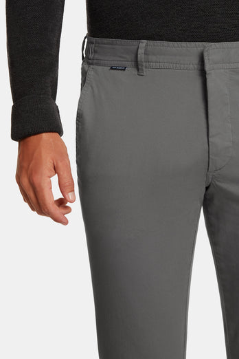 Newmans * Chinos mid grey stretch cotton men's trousers | MR MARVIS
